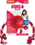 KONG Ball with Rope: Durable Fetch & Chew Toy