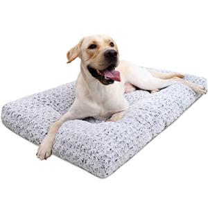 Deluxe Washable Plush Dog Bed - Gray