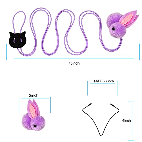 Interactive cat toy set for indoor cats with teaser toys