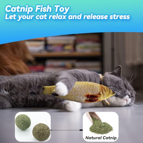 27 Piece Cat Toy Set with Catnip, Bells, Mice