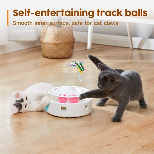 Potaroma 3in1 Automatic Interactive Cat Toy Floral White