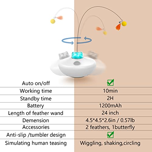 Interactive Rechargeable Cat Toys - Spin, Tease, Exercise