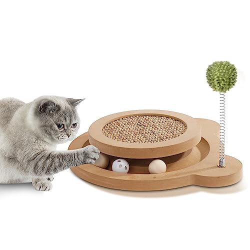 Interactive 3-in-1 Cat Scratcher with Toys