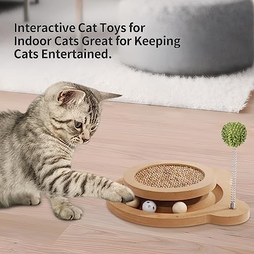 Interactive 3-in-1 Cat Scratcher with Toys
