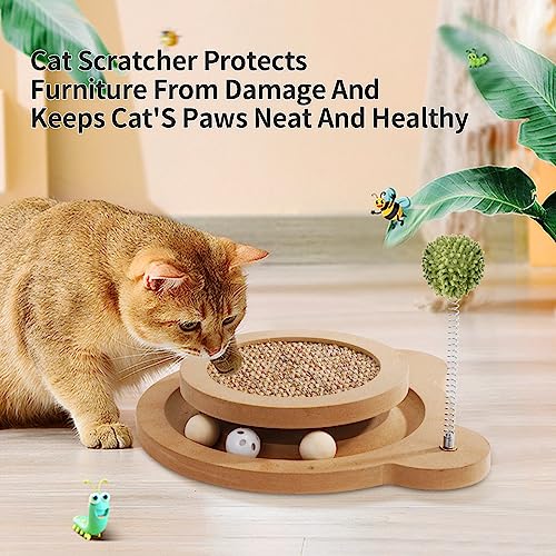 Interactive 3-in-1 Cat Scratcher with Toys