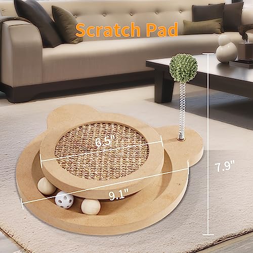 Interactive 3-in-1 Cat Scratcher with Toys