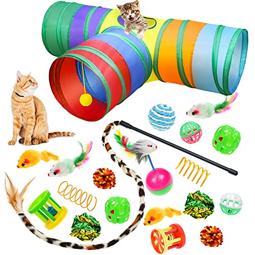 Interactive Cat Tunnel Toys Set for Kittens and Cats