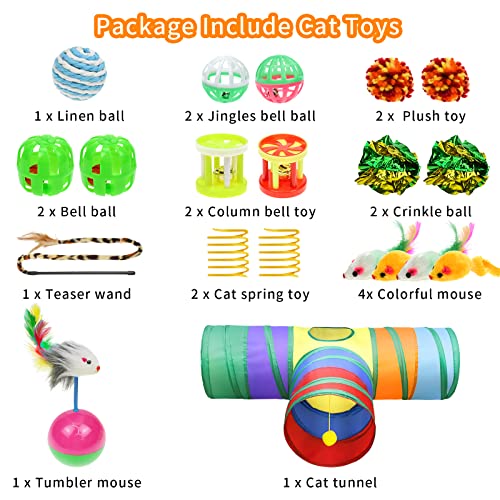 Interactive Cat Tunnel Toys Set for Kittens and Cats