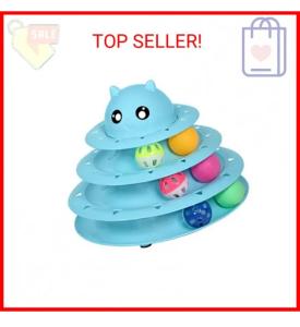 Interactive 3-Level Cat Toy Roller with Colorful Balls