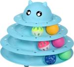 Interactive 3-Level Cat Toy Roller with Colorful Balls