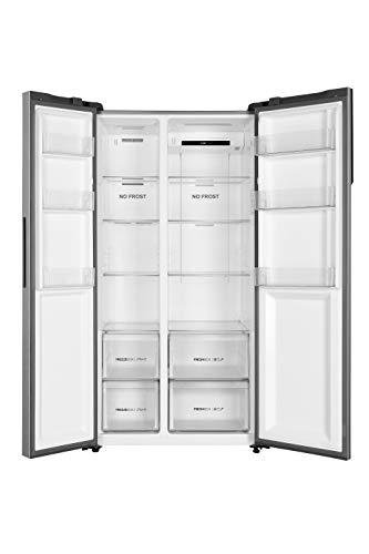 Haier 528L Silver American Style Fridge Freezer
