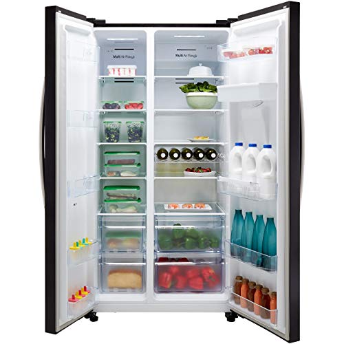 Hisense 562L Side-By-Side Fridge Freezer - Black