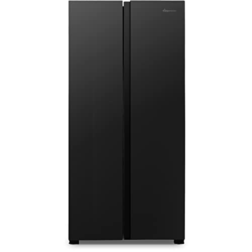 Fridgemaster 428L Black Side-By-Side Fridge Freezer