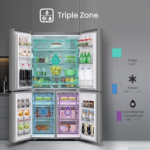 HISENSE Inox Fridge Freezer RQ758N4SWI1