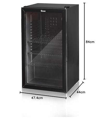 Swan 80L Glass Fronted Undercounter Beverage Fridge