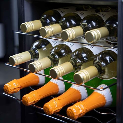 Baridi Black Wine Cooler with Touch Screen LED