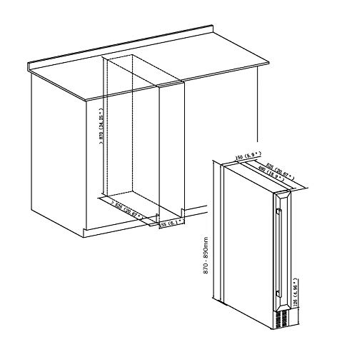 Cookology 15cm Wine Cooler & Fridge - White