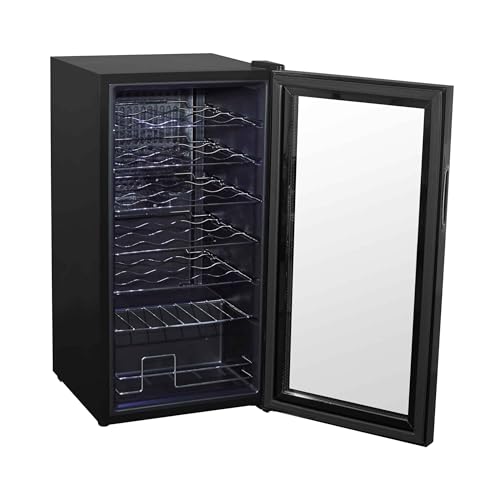 Baridi Black Wine Cooler with Touch Screen LED