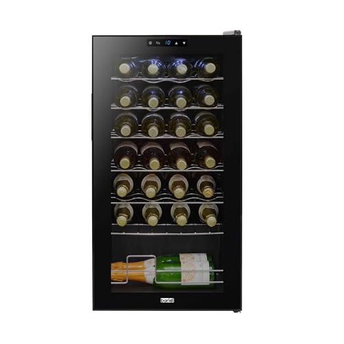 Baridi Black Wine Cooler with Touch Screen LED