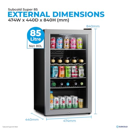 Subcold Super85 LED Under-Counter Beverage Fridge