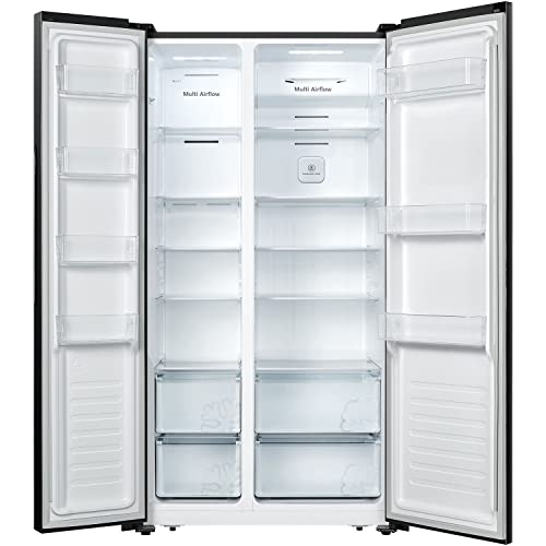 Fridgemaster MS91520BFF Black American Fridge Freezer