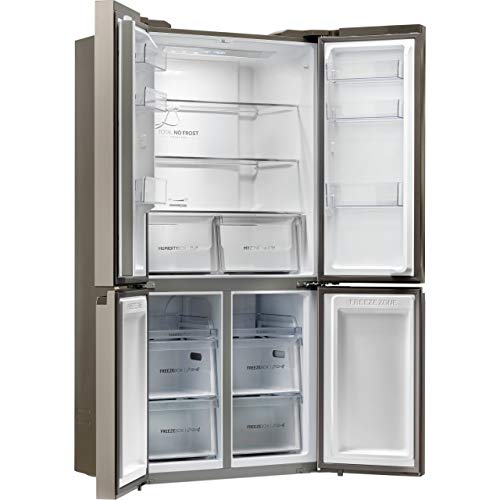 Haier 4-Door Freestanding Fridge Freezer, 528L Silver