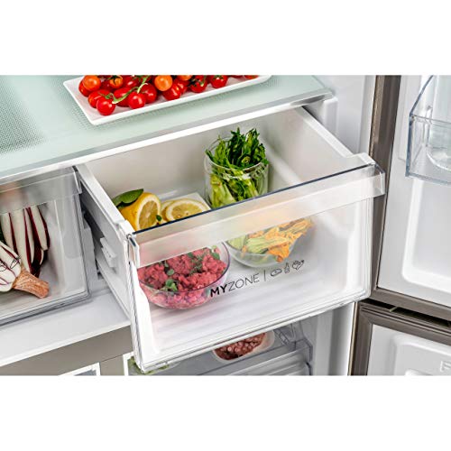 Haier 4-Door Freestanding Fridge Freezer, 528L Silver