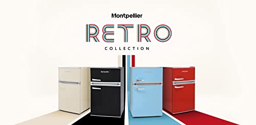Montpellier MAB2035PB Retro Untertheken Kühlschrank mit Gefrierfach