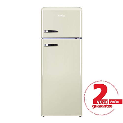 Amica Retro Style Fridge Freezer - Cream 55cm