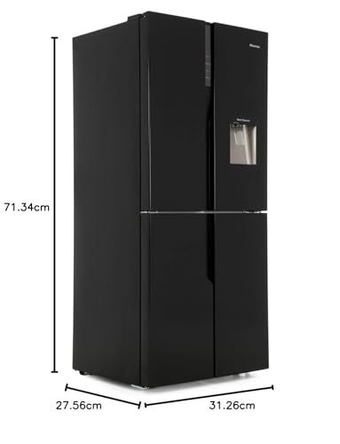Hisense 431L Black American Fridge Freezer