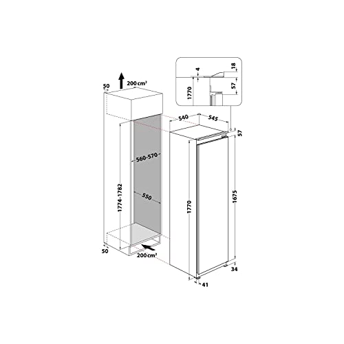 Hotpoint 314L Integrated Larder Fridge with Active Oxygen