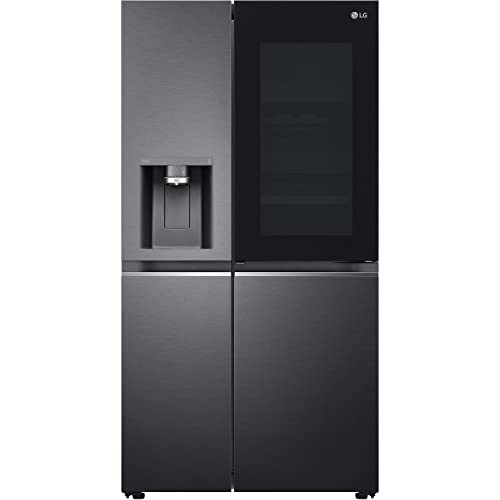 Matte Black American Side-by-Side Fridge Freezer (635L)