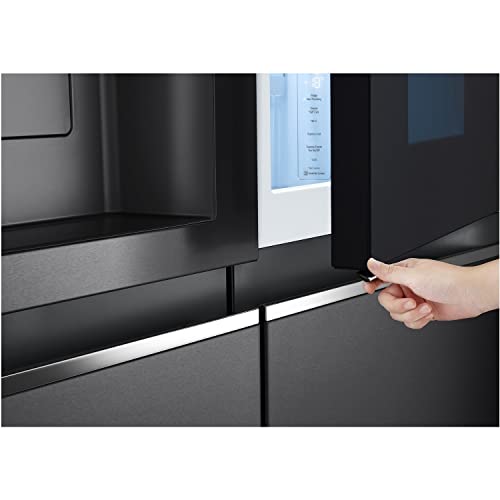 Matte Black American Side-by-Side Fridge Freezer (635L)