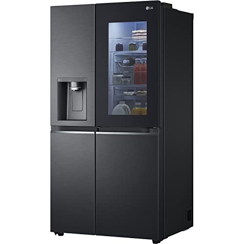 Matte Black American Side-by-Side Fridge Freezer (635L)