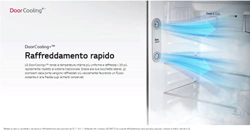 LG 438L A++ Platinum Silver Fridge-Freezer