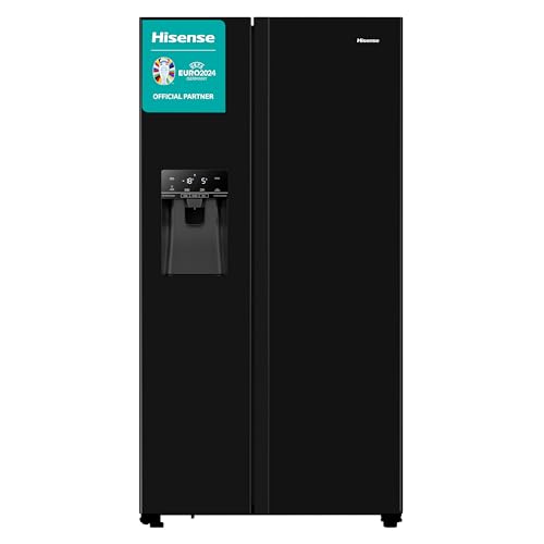 Hisense 610L Black Side-by-Side Fridge Freezer