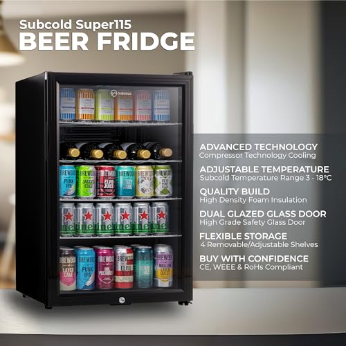 Subcold Super115 Under-Counter LED Fridge - 115L