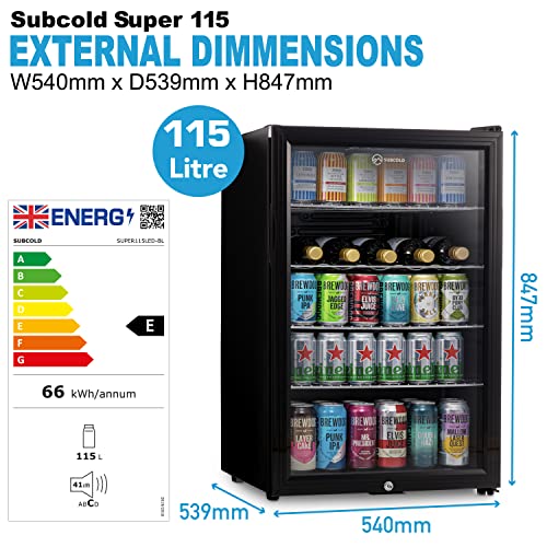 Subcold Super115 Under-Counter LED Fridge - 115L