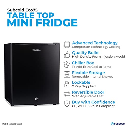 Subcold Eco Mini Fridge with Ice Box, White