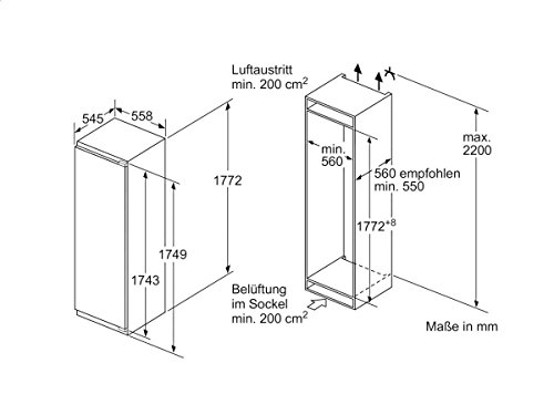 Siemens Built-in Fridge A++ with 321L Capacity
