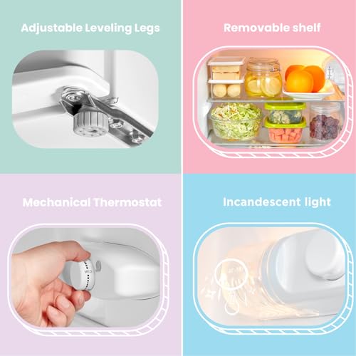 COMFEE' 87L Under Counter Fridge Freezer - White