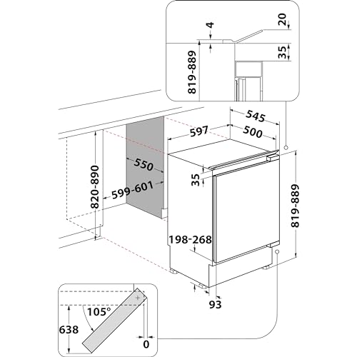 144L Integrated Under Counter Refrigerator