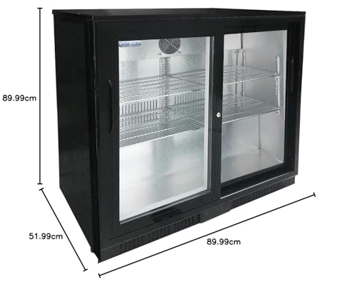 Cater-Cool Double Door Bottle Cooler with LED Lighting