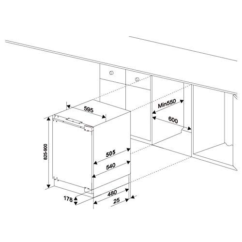 SIA RFU101 60cm 136L Integrated Under Counter Fridge