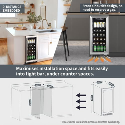 HCK 90L Glass Door Under-Counter Fridge