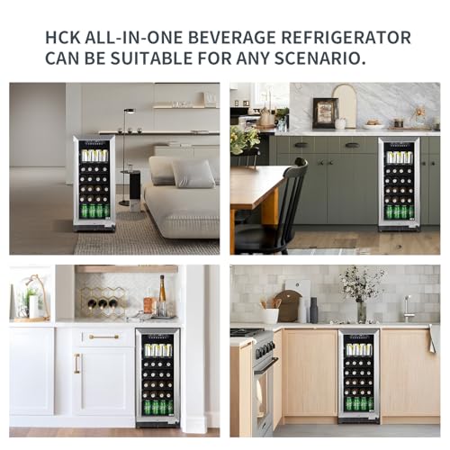 HCK 90L Glass Door Under-Counter Fridge