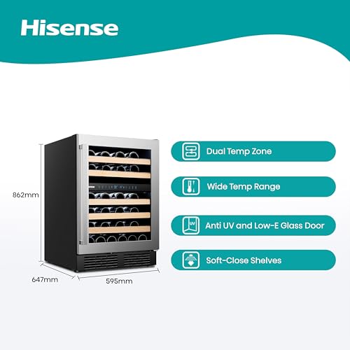 Hisense 145L Dual Zone Under-counter Wine Fridge