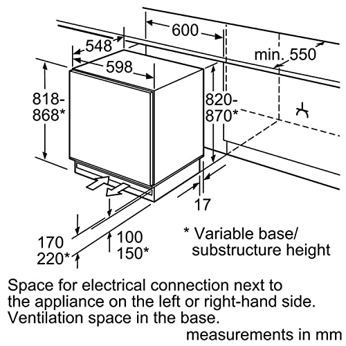 Serie 6 GUD15AFF0G 98L Under-Counter Freezer