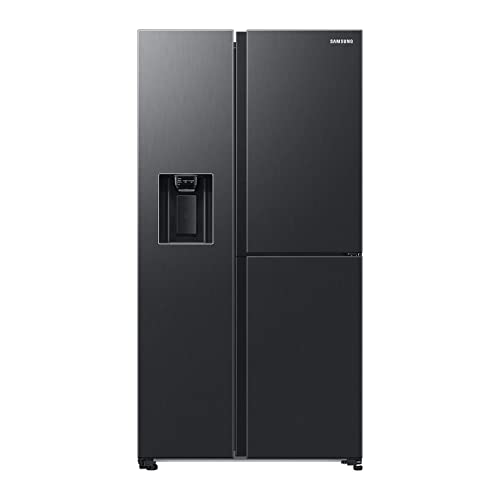 Black 627L Side-By-Side American Fridge Freezer
