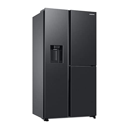 Black 627L Side-By-Side American Fridge Freezer